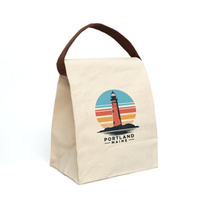 Portland Maine Retro Canvas Lunch Bag by Printify