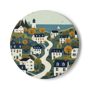 The Maine Town Ceramic Art Coaster by Printify