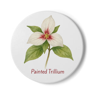 Painted Trillium Art Coaster by Printify