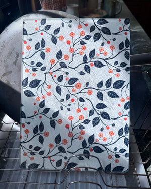 Cherry Blossom Glass Cutting Board by Printify