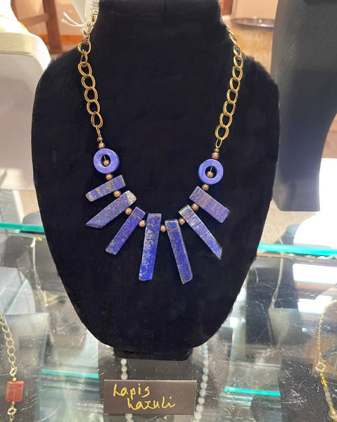 Lapis Lazuli Bib Necklace by Bill Stonebreaker