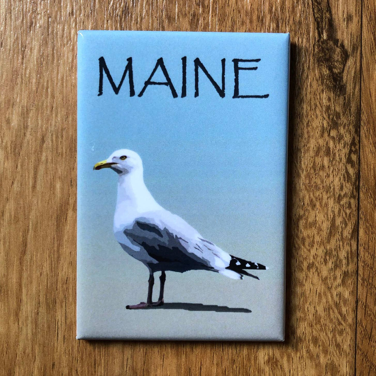 Maine Gull Acrylic Magnet by Lehoux Art