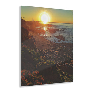 Golden Shores Acrylic Print by Printify
