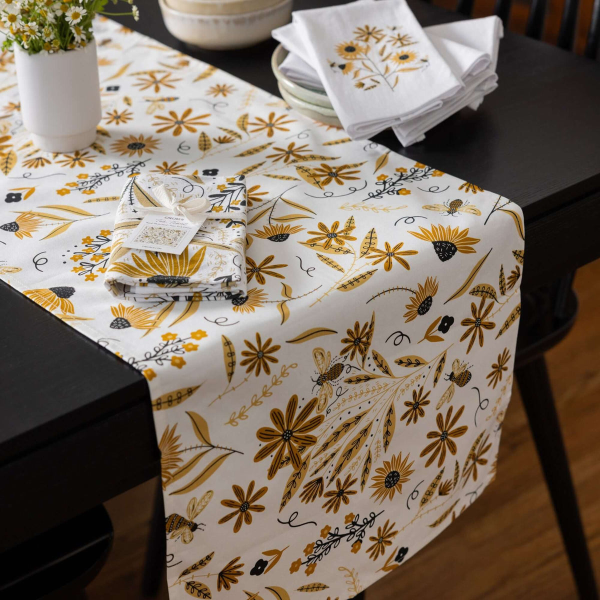 Bee Garden Table Runner by Gingiber