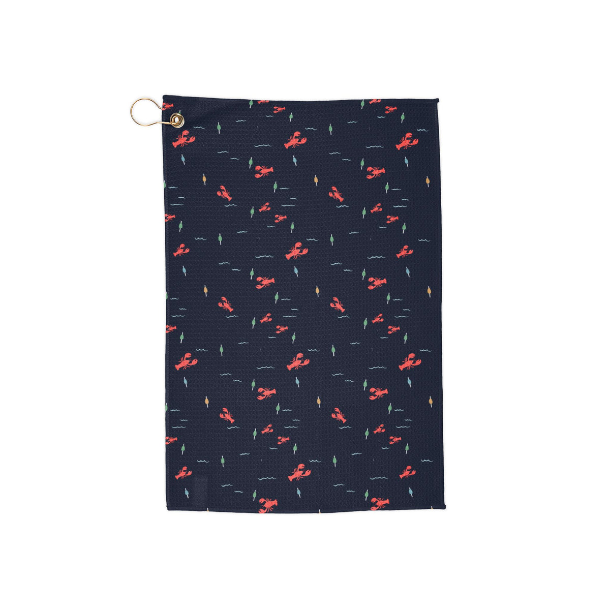 Maine Lobster & Buoys Golf Towel — Nautical Golf Accessory by Maine Pottery Co.