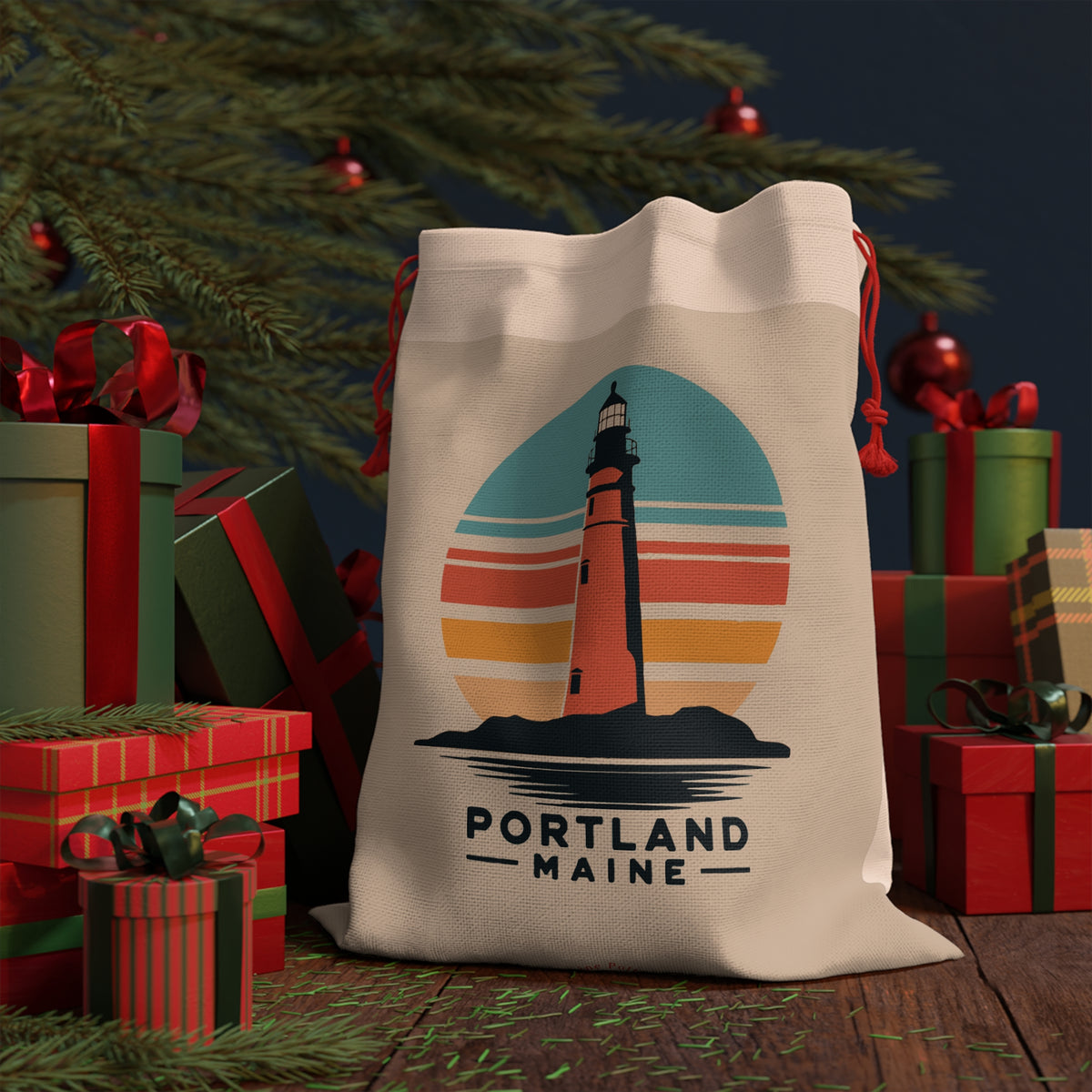 Gift Bag - Portland Maine Retro Design by Printify