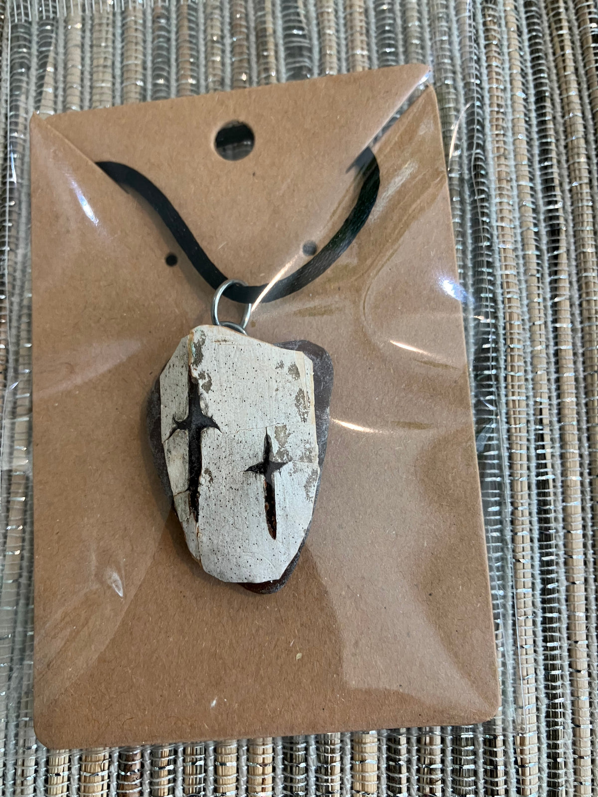 Birch on sea glass necklace by Tonya Arnold