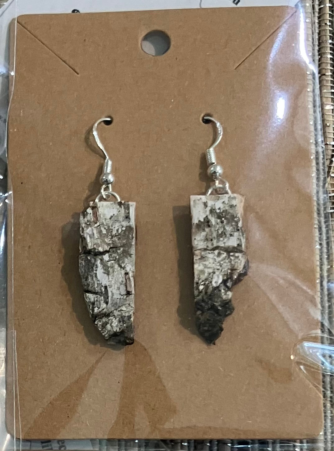 Birch earrings rectangular by Tonya Arnold