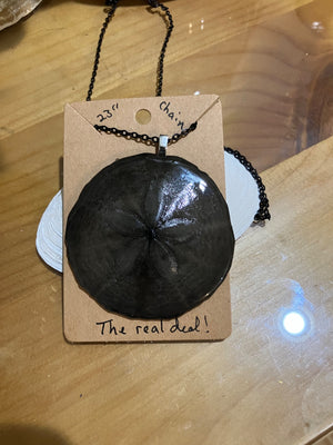 Sand dollar long necklace-lg by Tonya Arnold