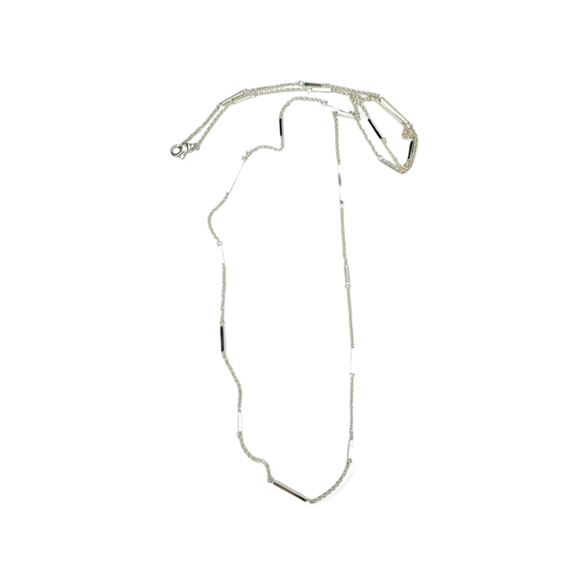 Bar Link Station Necklace by Zina Sterling Silver