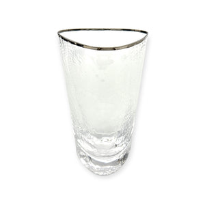 Triangular Highball Gold & Silver Rim Glass by Zodax