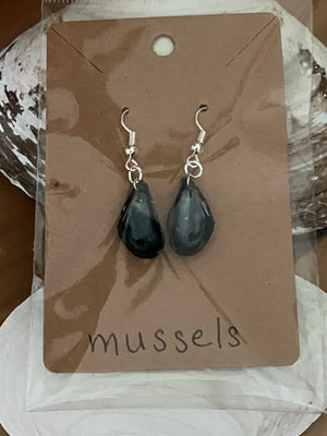 Mussel shell earings by Tonya Arnold