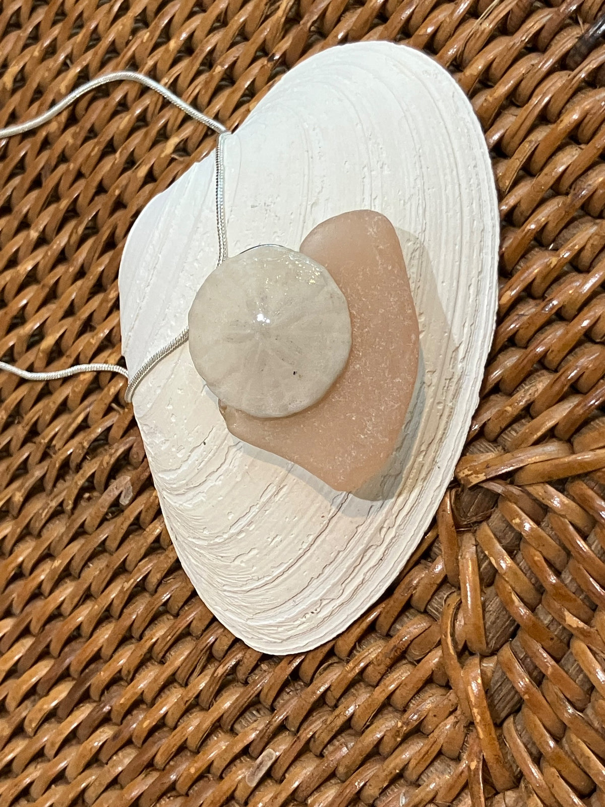Sand dollar sunrise necklace by Tonya Arnold