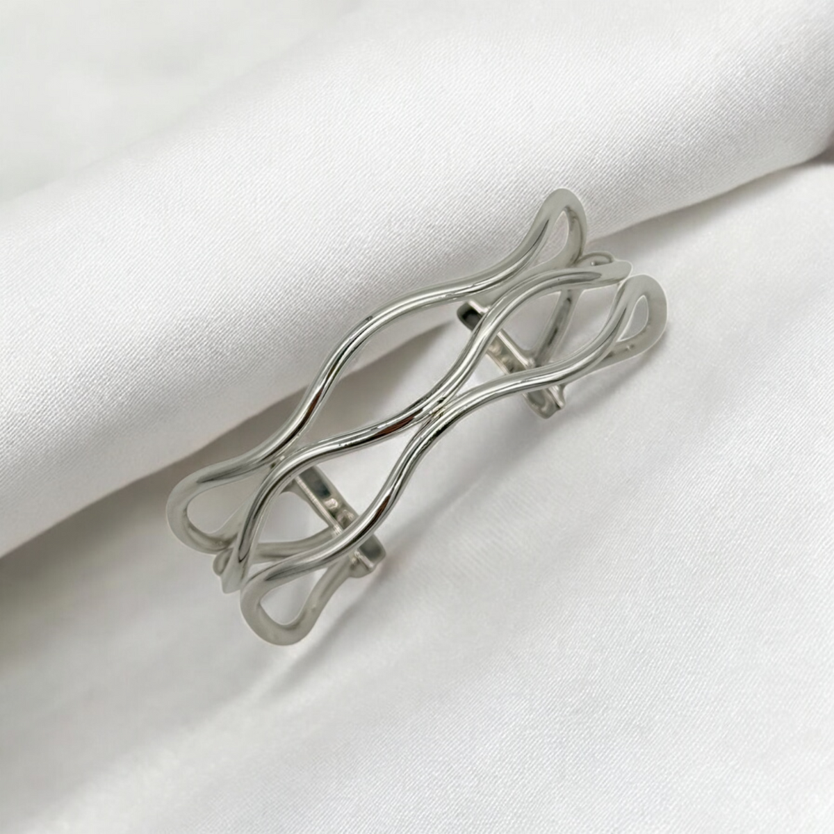 Triple Wired Cuff Bracelet S.S. by Zina Sterling Silver