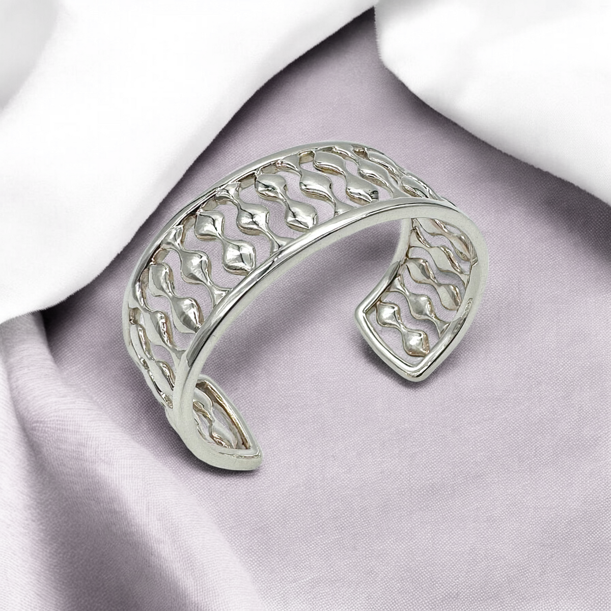 Ocean Cuff Bracelet by Zina Sterling Silver