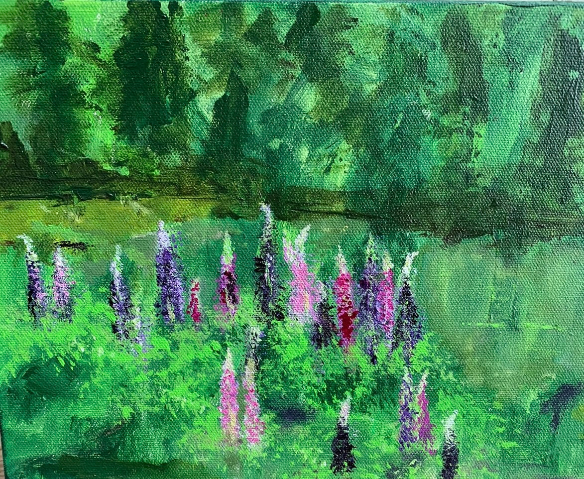 Lupins by Valerie Hart