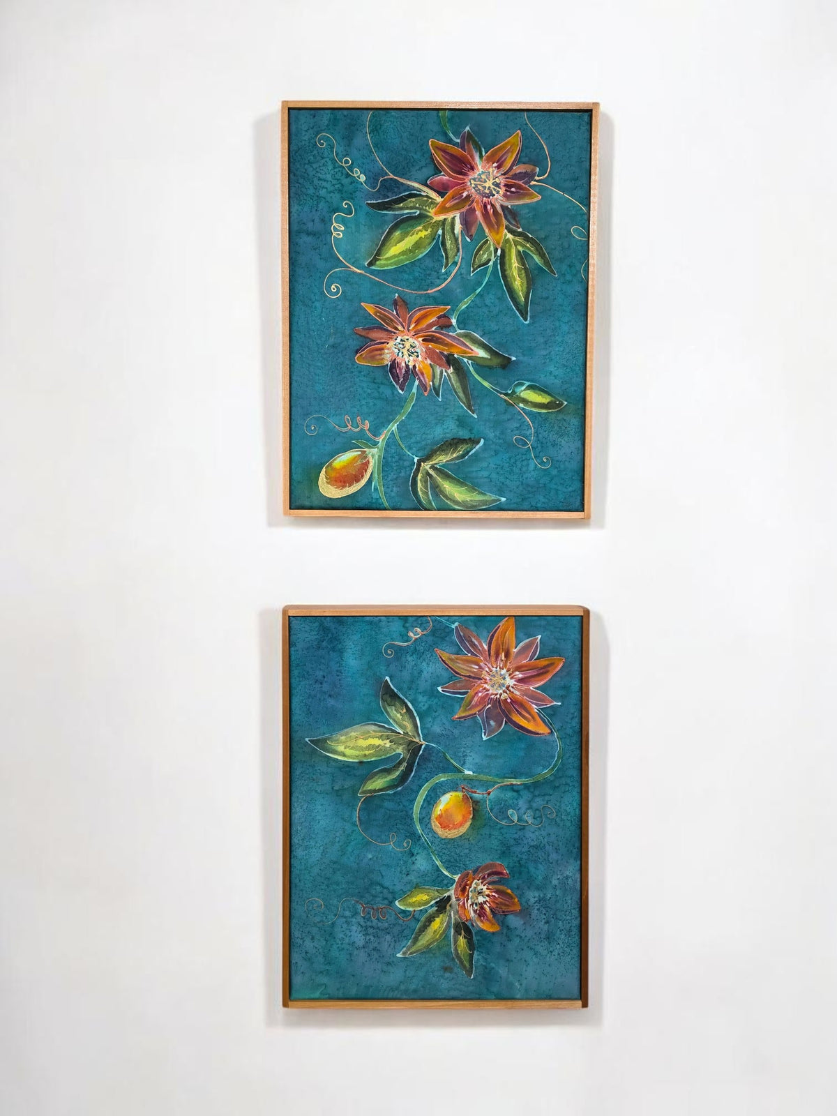 Passionflower diptych AC by Woven Willow Designs