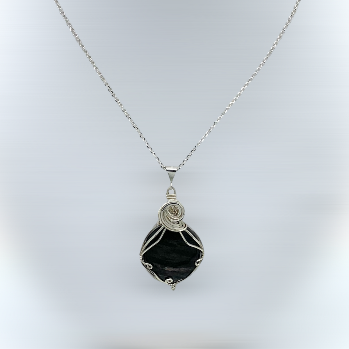 Black Onyx Gemstone Pendant by Colleen Flanagan-Ormsby