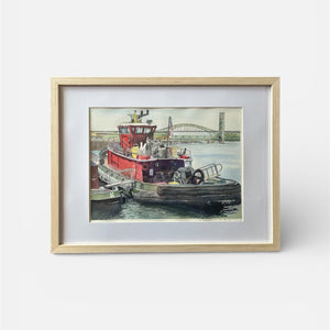 Tugboat Alley Between the Bridges, Portsmouth by Rebecca Thomas