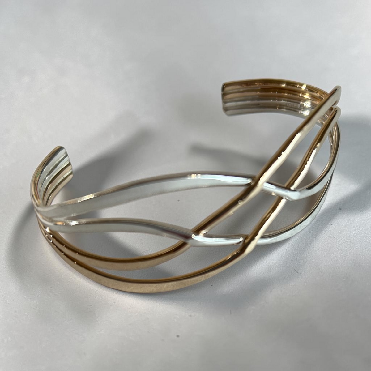 Woven Cuff by Sausalito Precious Metals Inc.