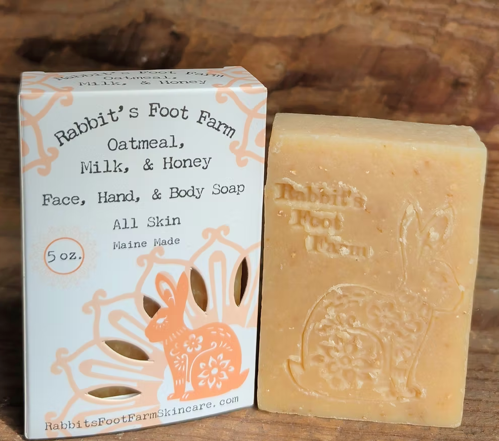 Oatmeal, Milk, and Honey Goat Milk Soap Bar by Rabbit's Foot Farm