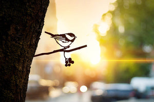 Chickadee Garden Art by Metalbird