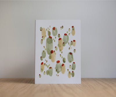 Castelvetrano Olives greeting card by Edgecomb Potters