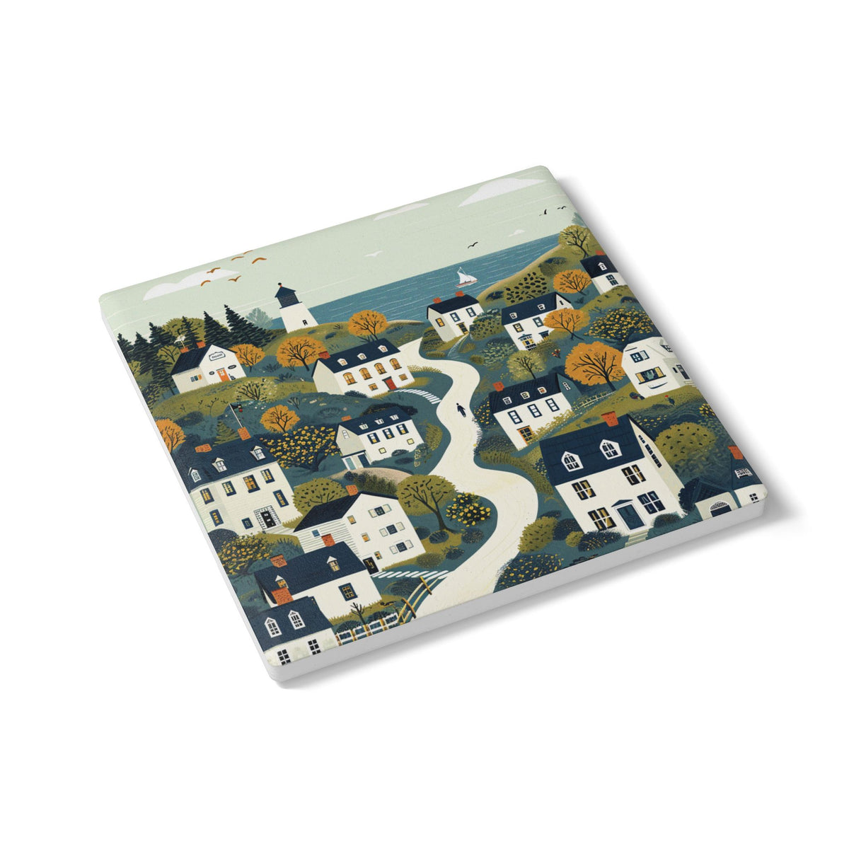 The Maine Town Ceramic Art Coaster by Printify