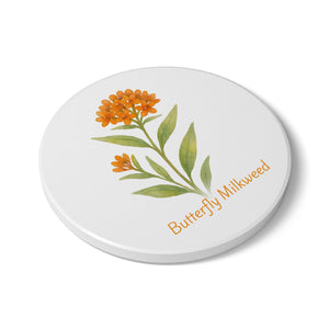 Butterfly Milkweed Art Coaster by Printify