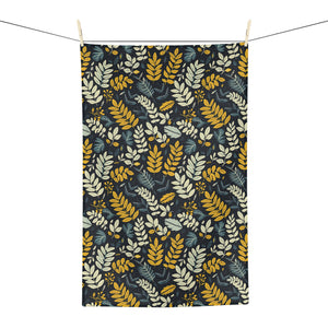 Tea Towel Fern Pattern Tea Towel - Microfiber by Printify