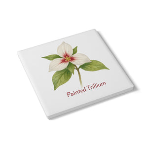 Painted Trillium Art Coaster by Printify