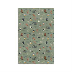 Maine Lobster & Boot Microfiber Tea Towel — Coastal Kitchen Decor by Maine Pottery Co.