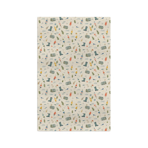 Coastal Harbor Tea Towel — Maine Dockside Kitchen Microfiber by Maine Pottery Co.