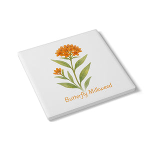 Butterfly Milkweed Art Coaster by Printify