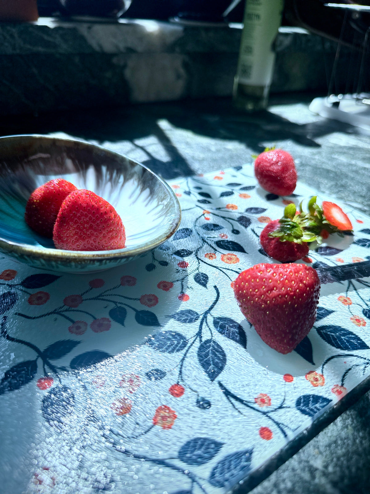 Cherry Blossom Glass Cutting Board by Printify