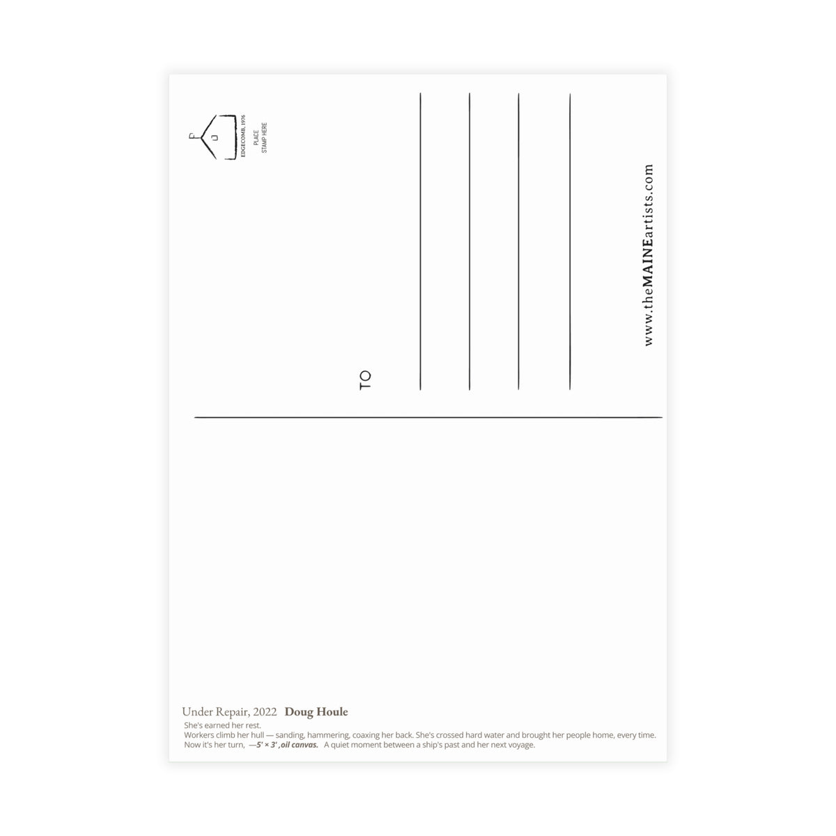 Hush Art Postcard — Douglas Houle by Annie Houle