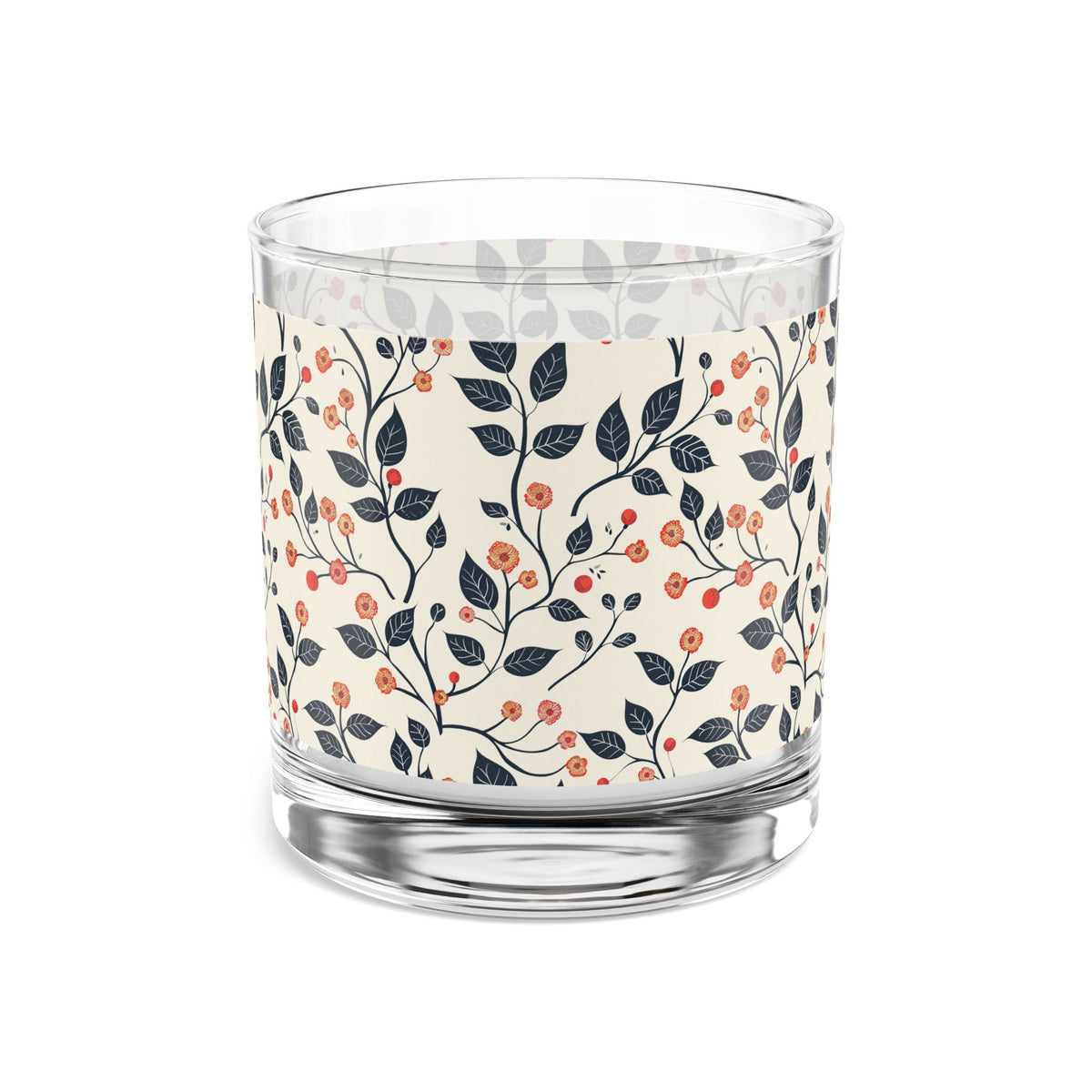 Cherry Blossom Rocks Glass, 10oz by Printify