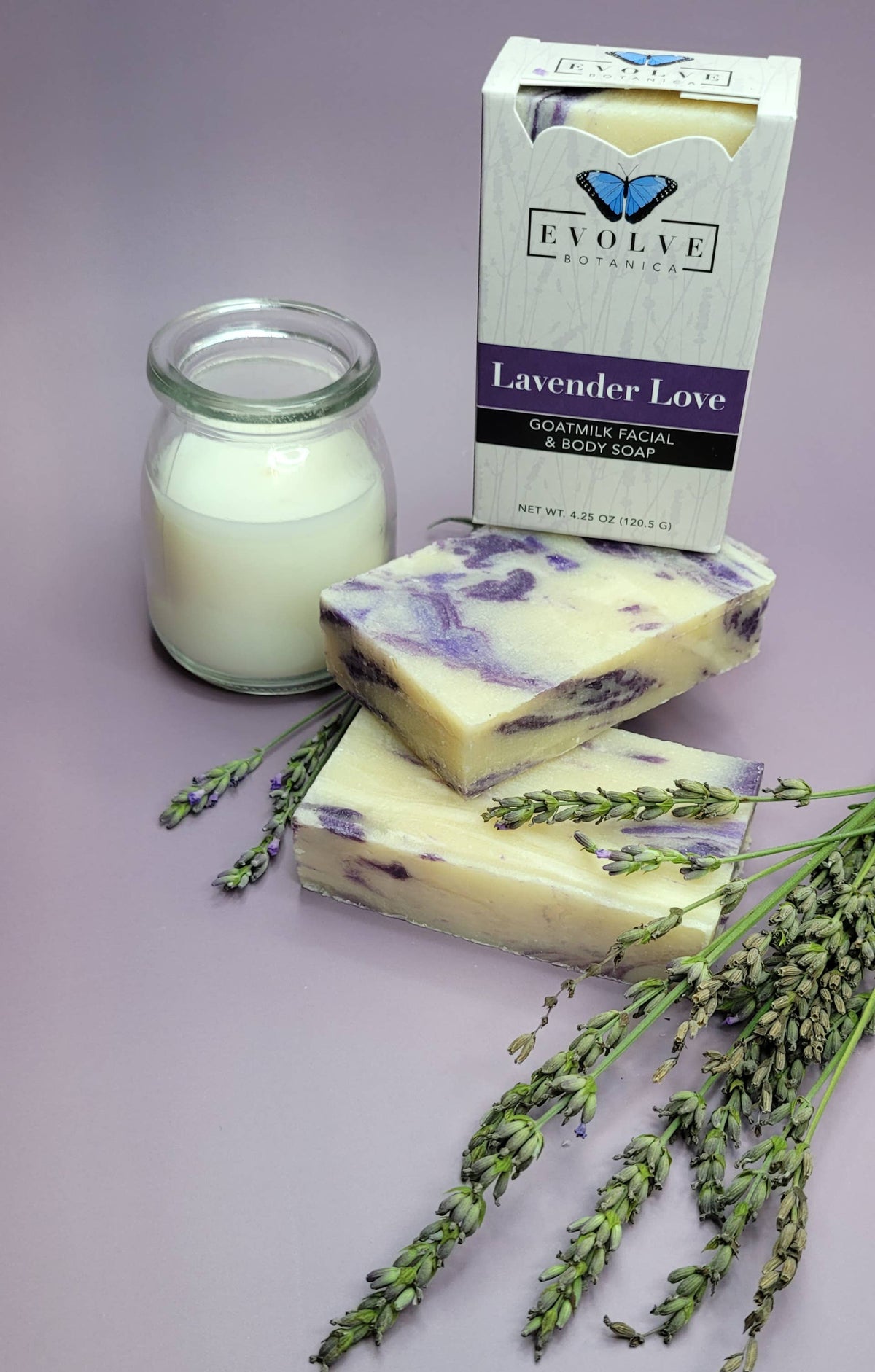 Natural Bar Goatmilk Soap Wholesale - Lavender Love - Gifts by Evolve Botanica