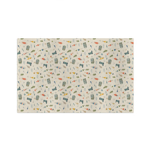 Coastal Harbor Tea Towel — Maine Dockside Kitchen Microfiber by Maine Pottery Co.