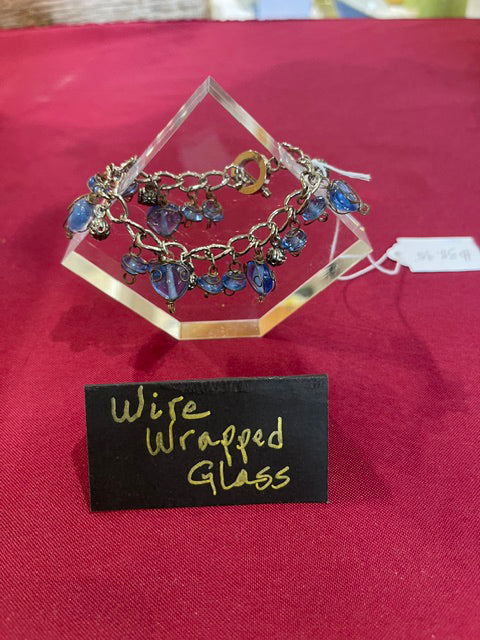 Wire-Wrapped Glass Bracelet by Bill Stonebreaker