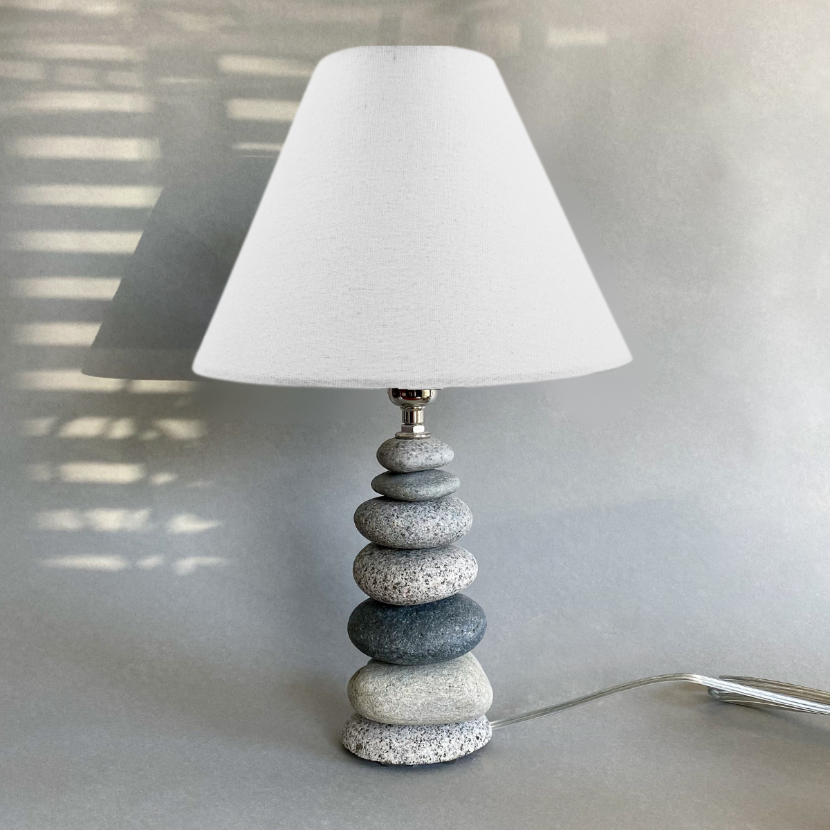 Mini Coastal Lamp with Shade by Funky Rock Designs (F)
