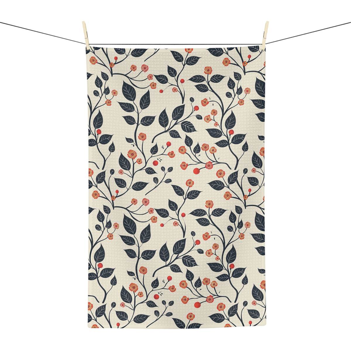Cherry Blossom Design Tea Towel - Microfiber by Printify