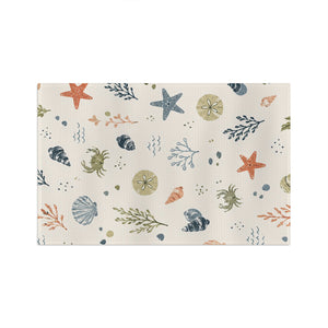 Maine Dockside Microfiber Tea Towel — Coast Sea Life Kitchen Towel by Maine Pottery Co.
