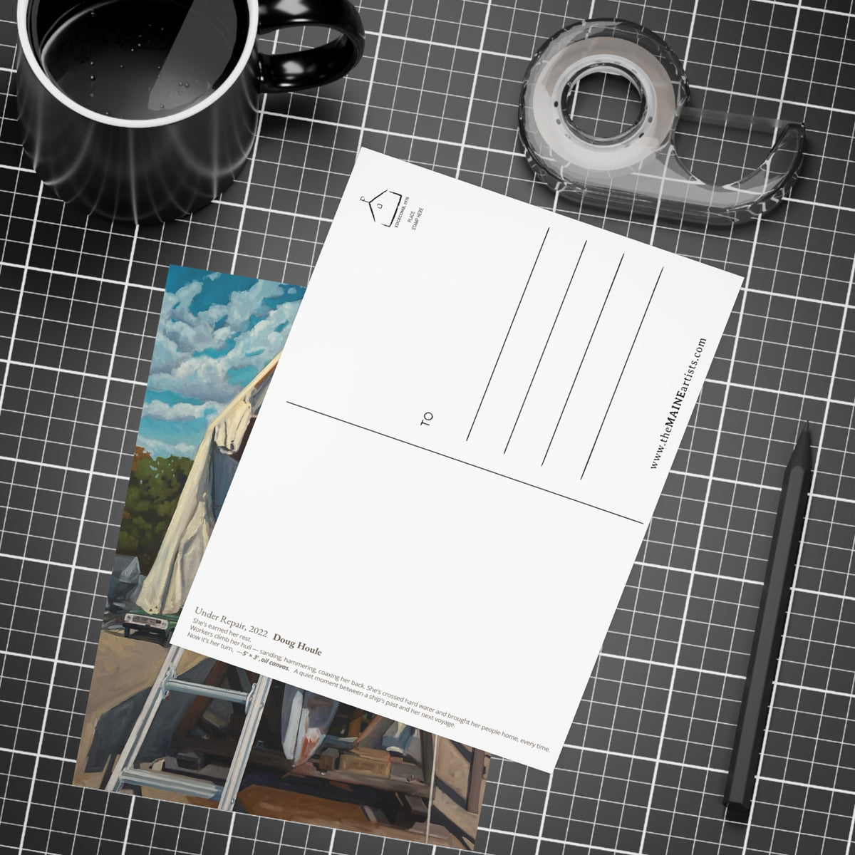 Hush Art Postcard — Douglas Houle by Annie Houle
