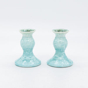 Candlesticks Short, pair by Edgecomb Potters
