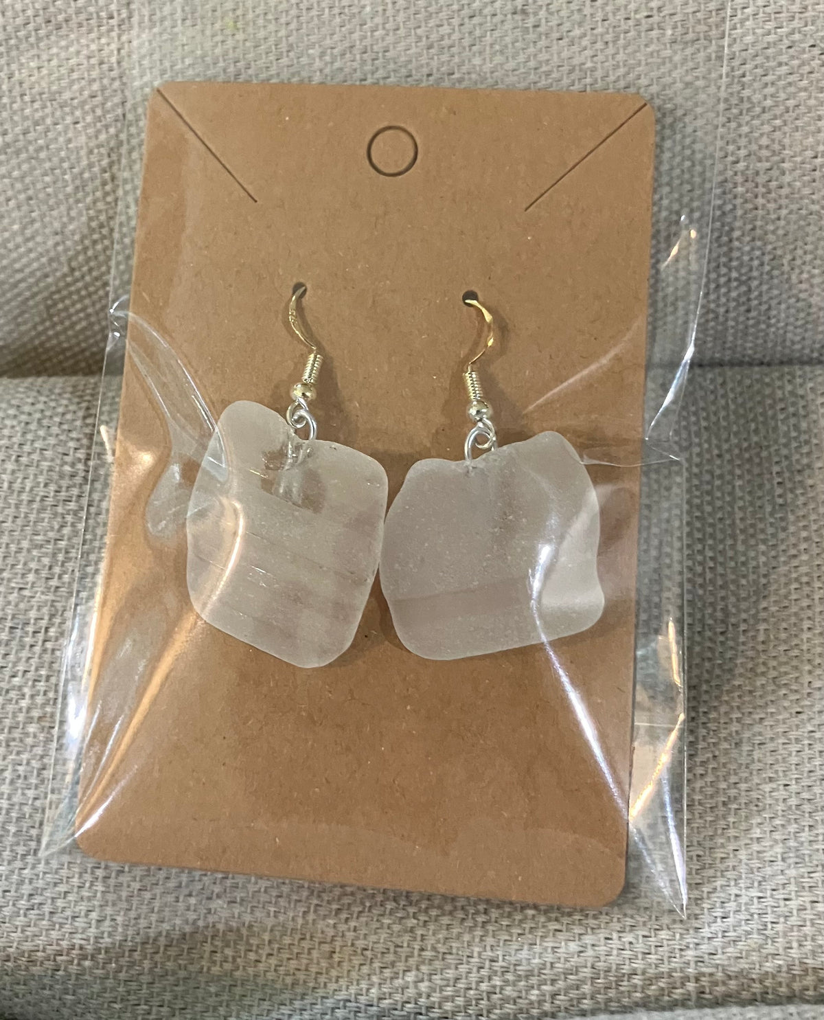 Message from the bottle sea glass earrings by Tonya Arnold