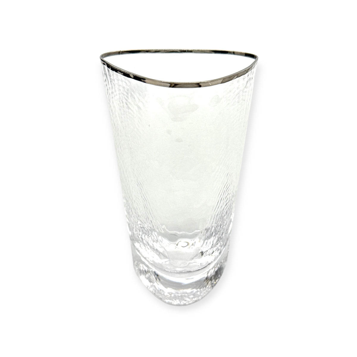 Triangular Highball Gold & Silver Rim Glass by Zodax