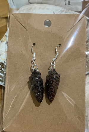 Coastal Spruce Cone earrings by Tonya Arnold