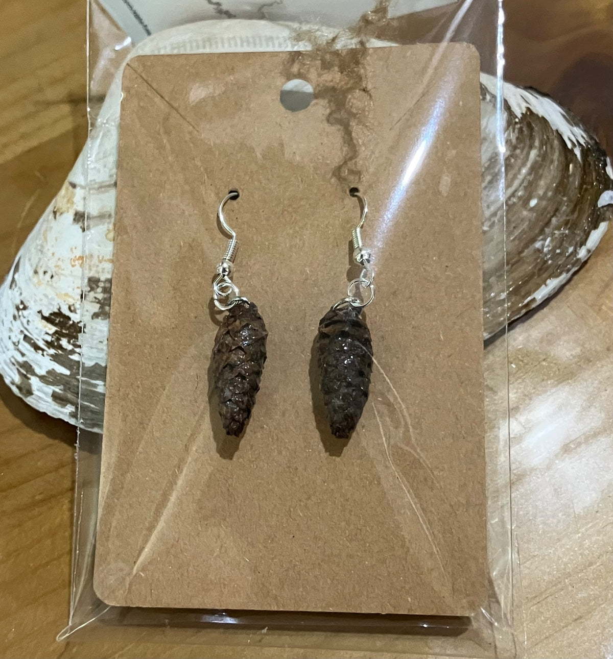 Coastal Spruce Cone earrings by Tonya Arnold