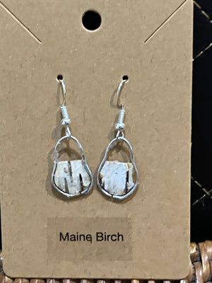 Birch purse earrings by Tonya Arnold